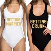 bachelorette swimsuits getting drunk and getting married beach bachelorette party bathing suits custom swimwears