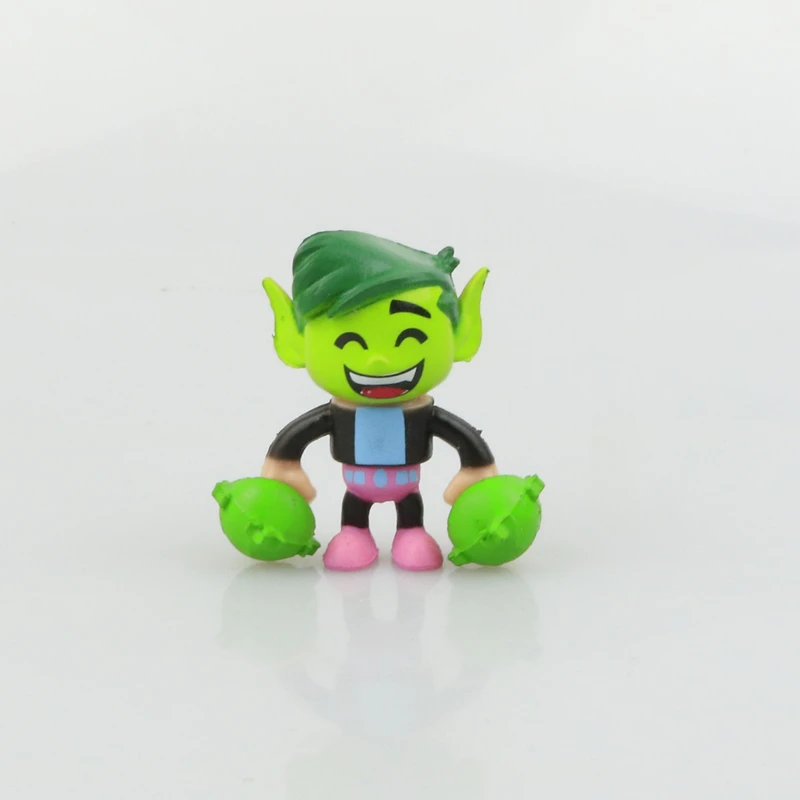 6 шт./компл. Робин Зверь Мальчик Ворон киборг Титанов Рисунок Игрушки Teen Titans Go