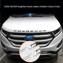 Для Ford EDGE 2015 2018 Серебряный графитовый корпус с буквами эмблема