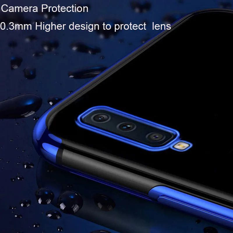 Case For Samsung Galaxy A7 2018 Cases Silicone Plated Fundas A5 2017 A6 A8 Plus A9 A730 A750 A530 2016 Cover |