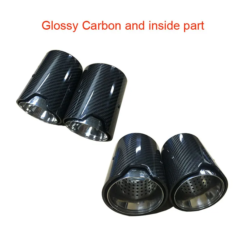 1 шт. глянцевое волокно с покрытием из нержавеющей стали для автомобиля выхлопная