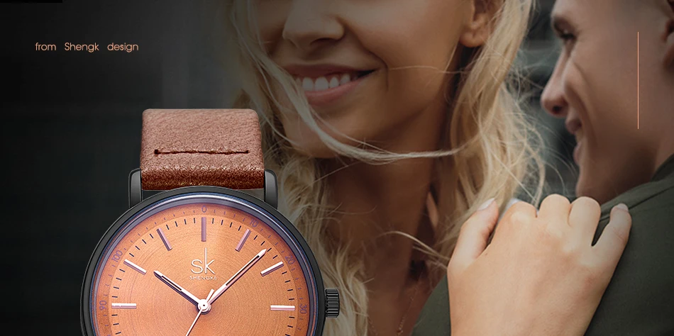Shengke женские часы синий модный кожаный ремешок женские кварцевые часы Relogio Feminino SK женские подарки на день K8065