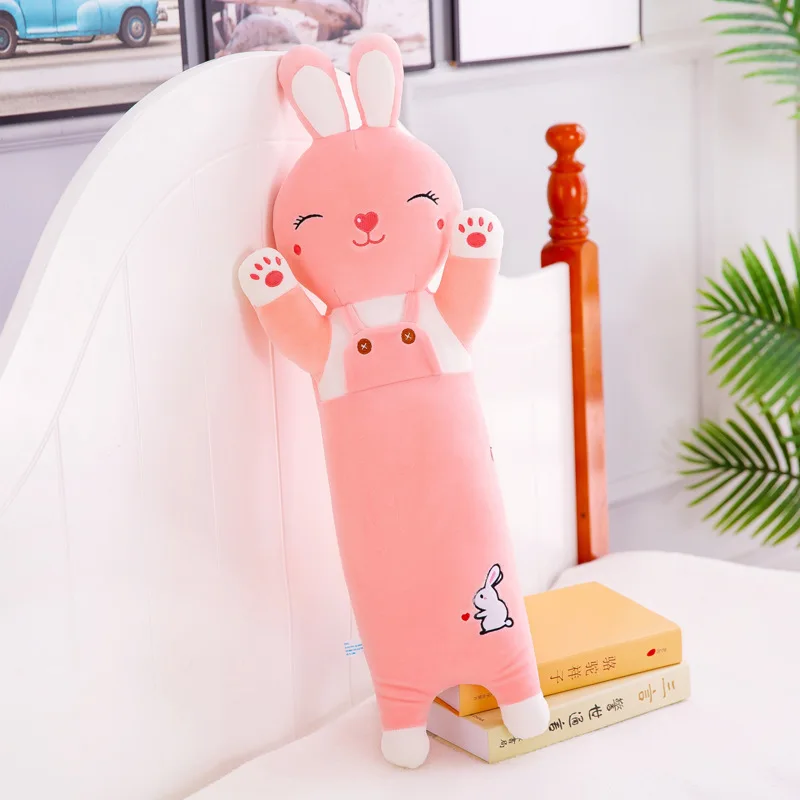 Милый мягкий плюшевый кролик на ремешке набивная Подушка игрушки японское