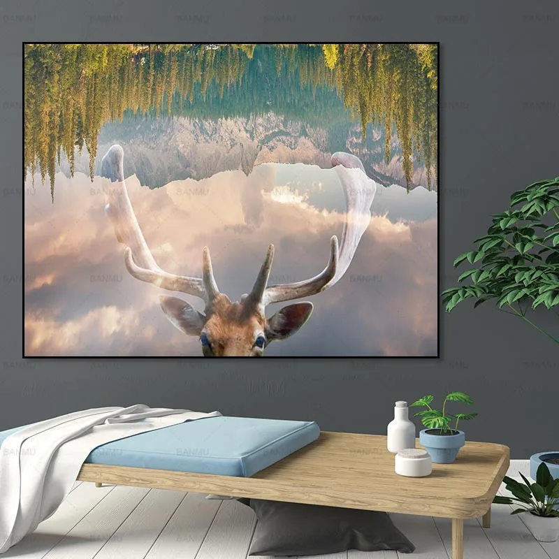 

Wall poster painting Canvas Painting Pictures abstract painting art prints Animals on canvas home decoration for living room