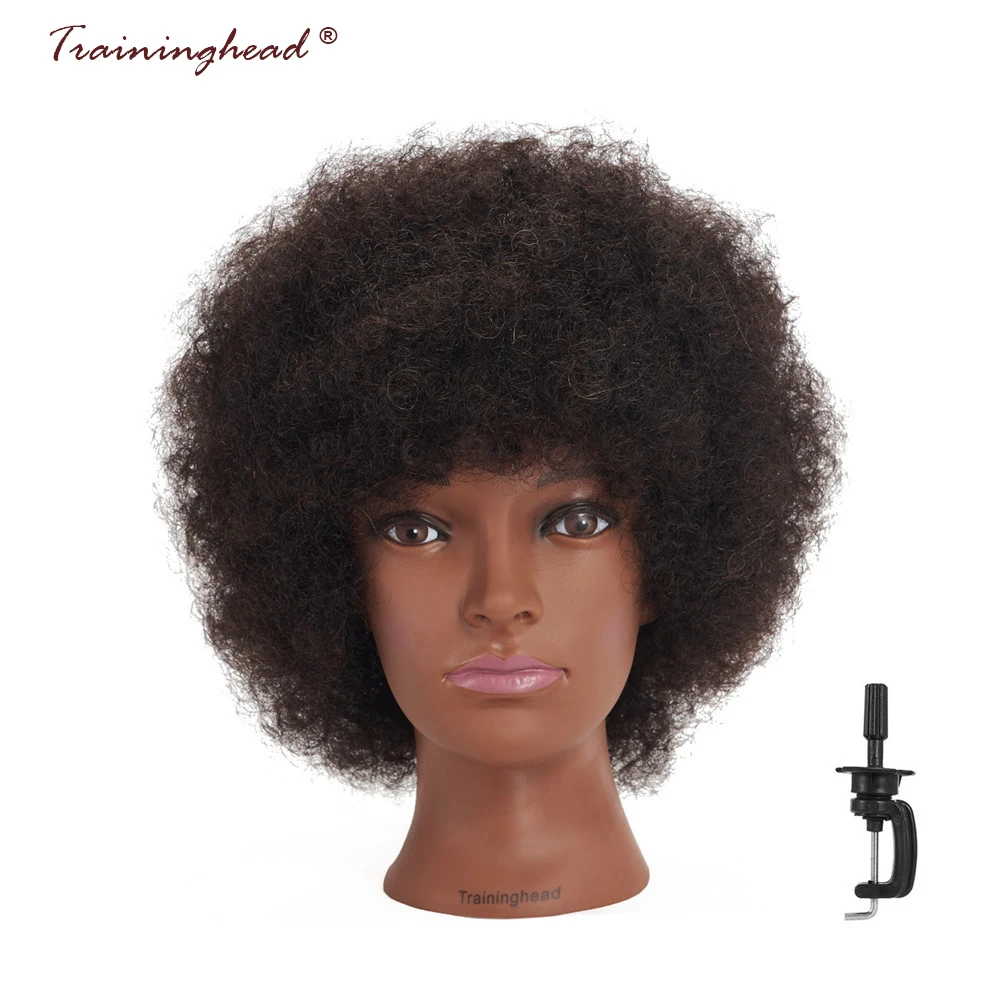 Traininghead 10 &quotафро человеческие волосы 100% манекен головы для париков волос