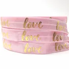 Горячая продажа фиолетовый Фольга с принтом в виде надписи LOVE на голову эластичная повязка для головы с 58 