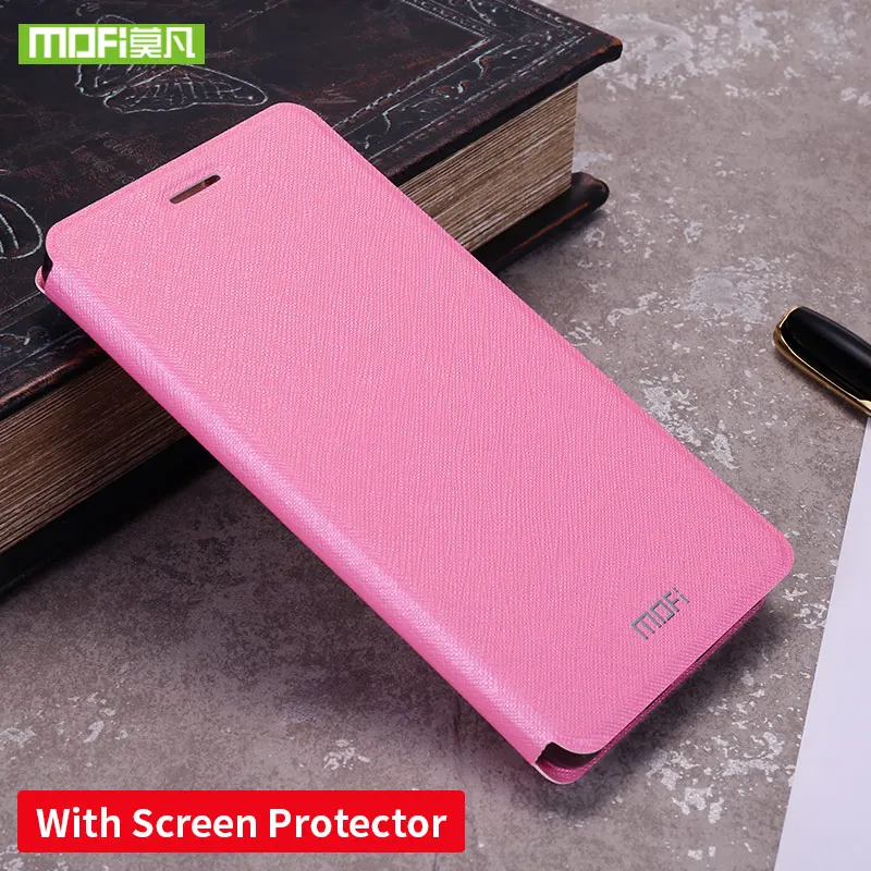 pink With Glass Для Xiaomi redmi 7A чехол силиконовый чехол для Xiaomi redmi 7A Чехол-книжка кожаный Mofi 360 противоударный redmi 7A global capas - Цвет: pink With Glass