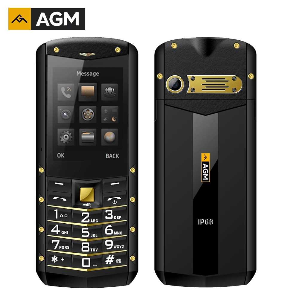 AGM M2 русская клавиатура IP68 водонепроницаемый ударопрочный пылезащитный 2G GSM телефон 2,4 дюймов SC6531DA 32MB+ 32MB 0.3MP 1970mAh мобильный телефон