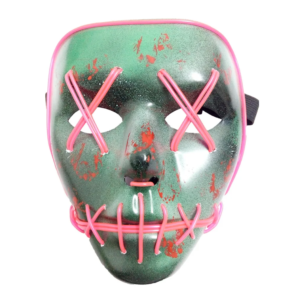 Хэллоуин маска светодиодный Maske светильник Вечерние Маски ПВХ лицевая маска в виде кошки