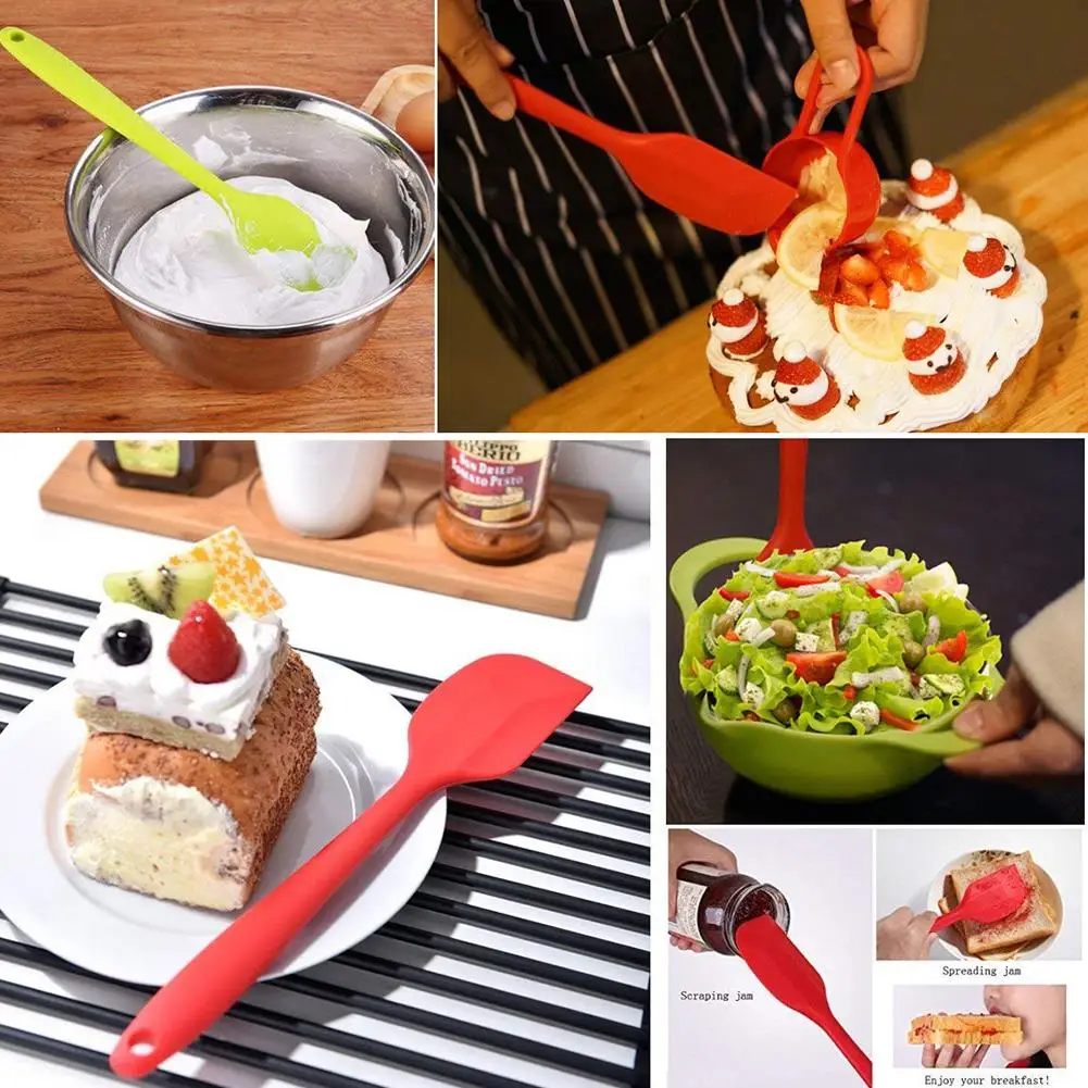 Silicone Spatula Heat Resistant Non-Stick Flexible Rubber With Solid Stainless Steel Kitchen Essential Gadget Premium Scraper Sp | Дом и сад