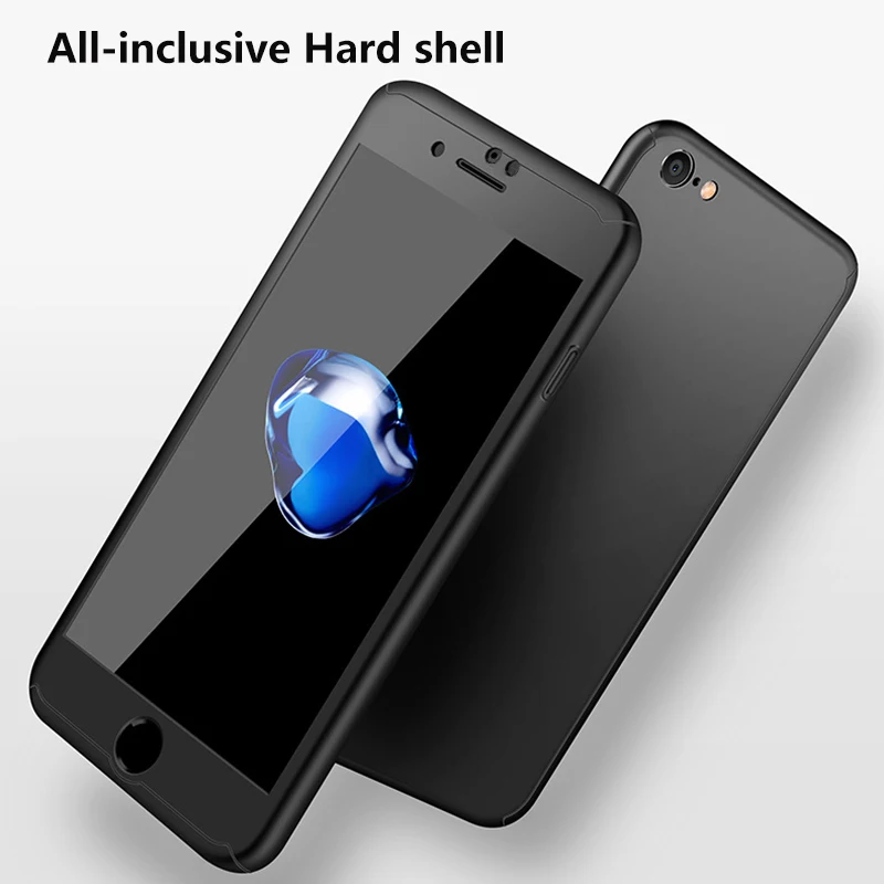 YAMIZOO x 8 Case For iPhone 6s 6 7 Cute 360 Hard Matte Phone Cases Cover With Glass Plus Coque |