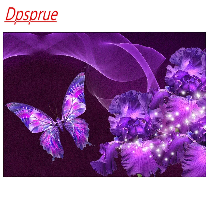 

Dpsprue 5D Full Square / Round DIY Diamond Painting Cross Stitch Animal Butterfly 3D Embroidery Diamond Mosaic Home Decor Gift