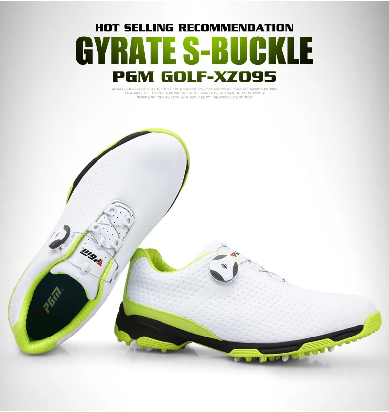 

2018 New PGM Men's Golf Shoes Summer Waterproof Anti Skid Rotating Shoes Buttons Sports Shoes For Male Size 39-45