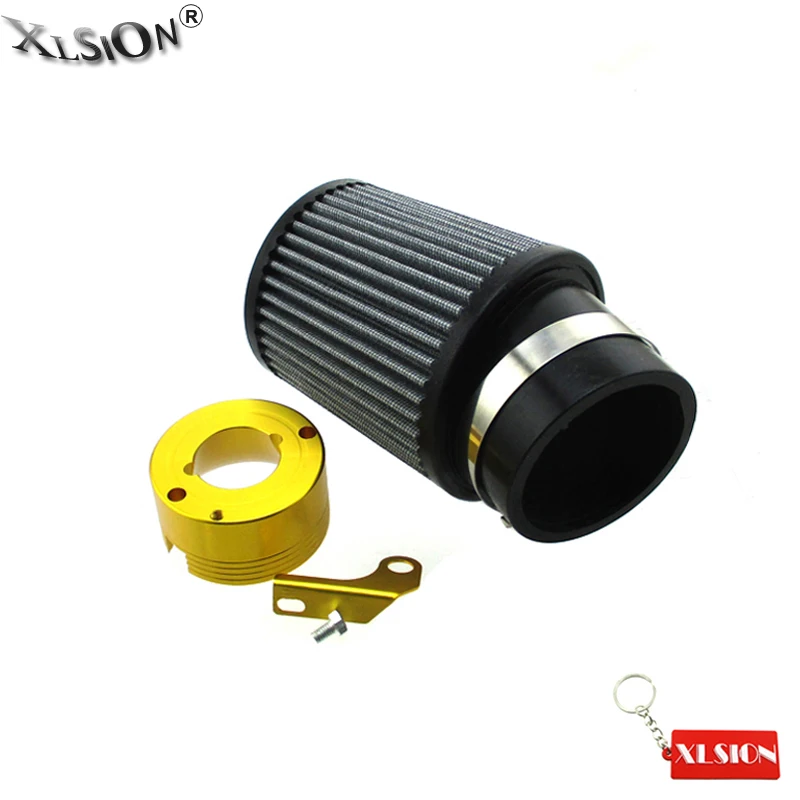 XLSION Aftermarket Gold Adapter Kit + 62 мм воздушный фильтр для Honda GX340 GX390 Clone Predator 301cc 420cc гоночная