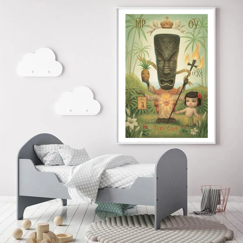 Mark Ryden Tiki God HD Холст Плакаты печать украшение на стену живопись маслом