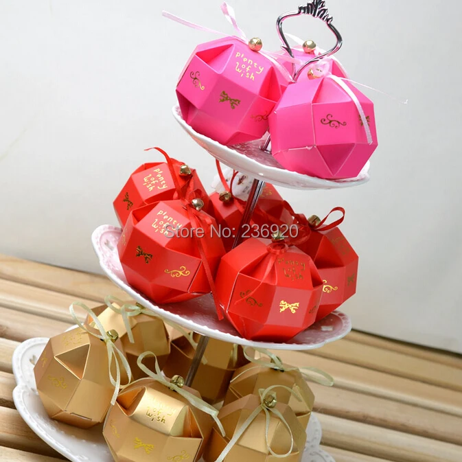 100 шт./лот красная Свадебная коробка для конфет сделай сам уникальная с красивой