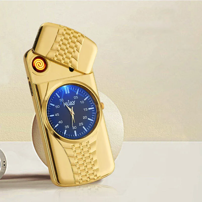 Часы для сигарет Мужская нагревательная Проводная зажигалка часы с зарядкой от