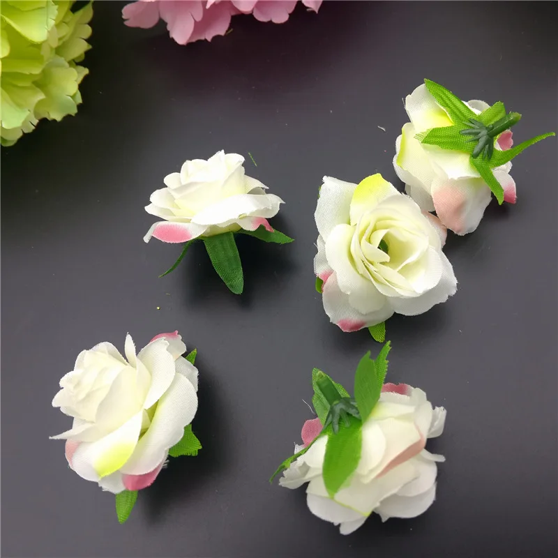 10 шт./лот 4 см искусственный цветок Шелковая Роза украшение для свадебной