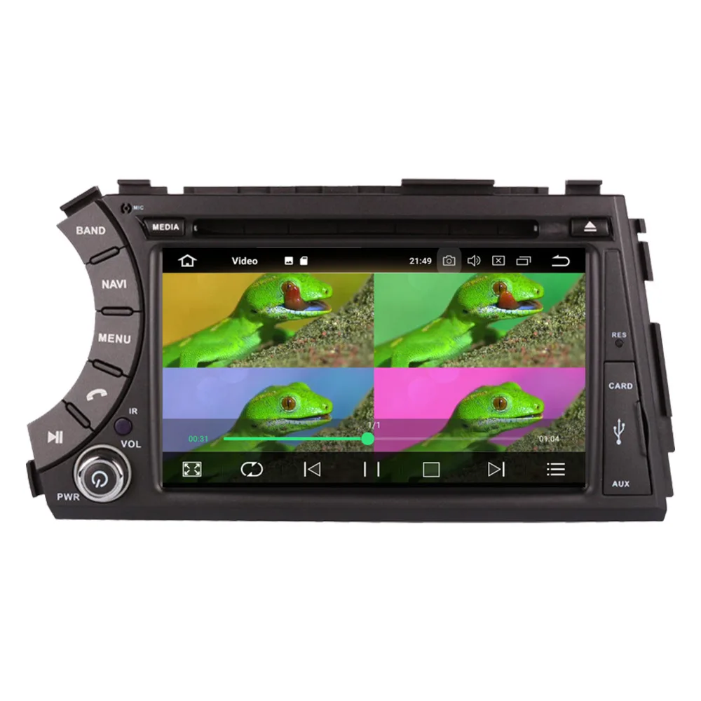 Android 8 0 Восьмиядерный автомобильный CD DVD мультимедийный плеер с Bluetooth для SsangYong