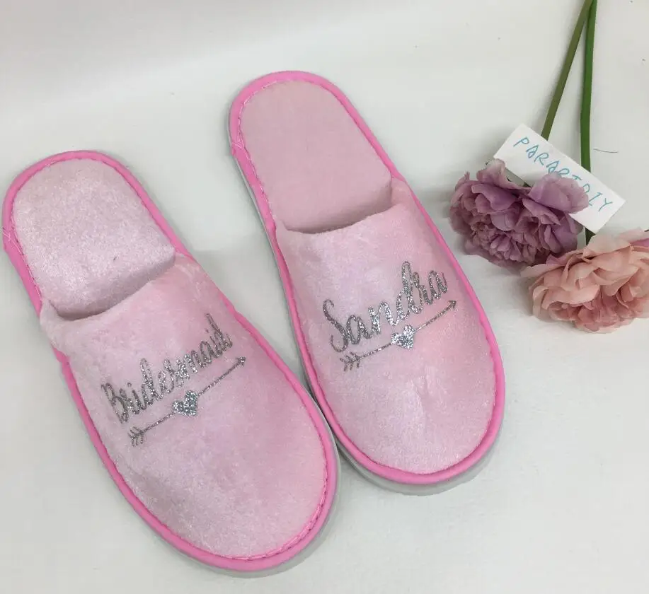 5 пар/партия персонализированные тапочки для невесты | Дом и сад