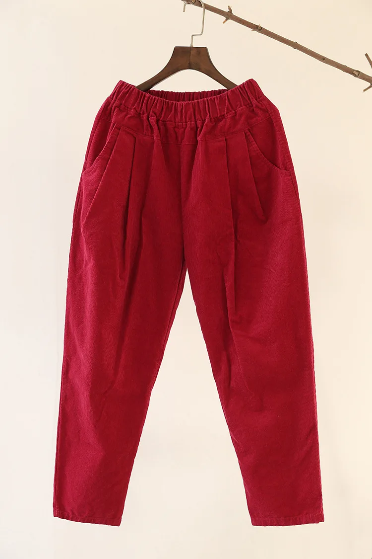 2016 зимние женские штаны осенние и модные повседневные свободные вельветовые