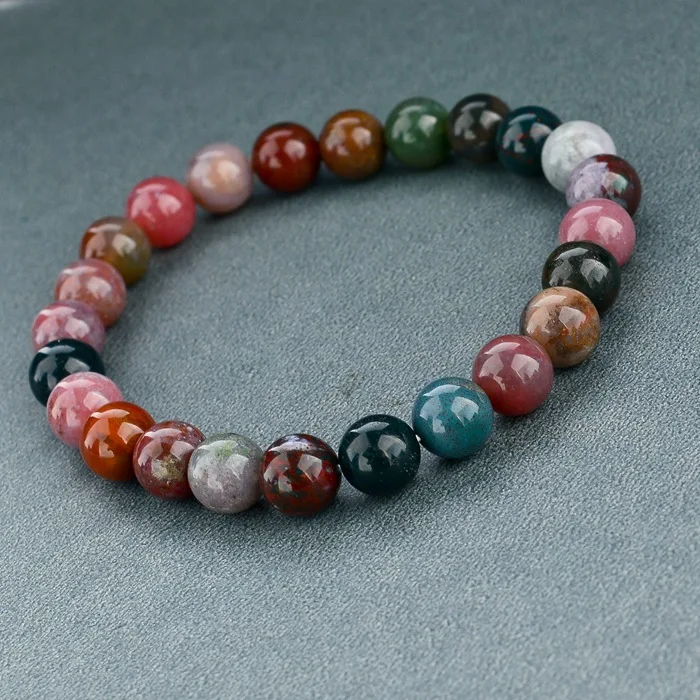 red multicolor CHICVIE Натуральный Камень Strand Femme браслеты для женщин с камнями повседневные мужские ювелирные изделия белые бисерные браслеты SBR14038 - Окраска металла: red multicolor