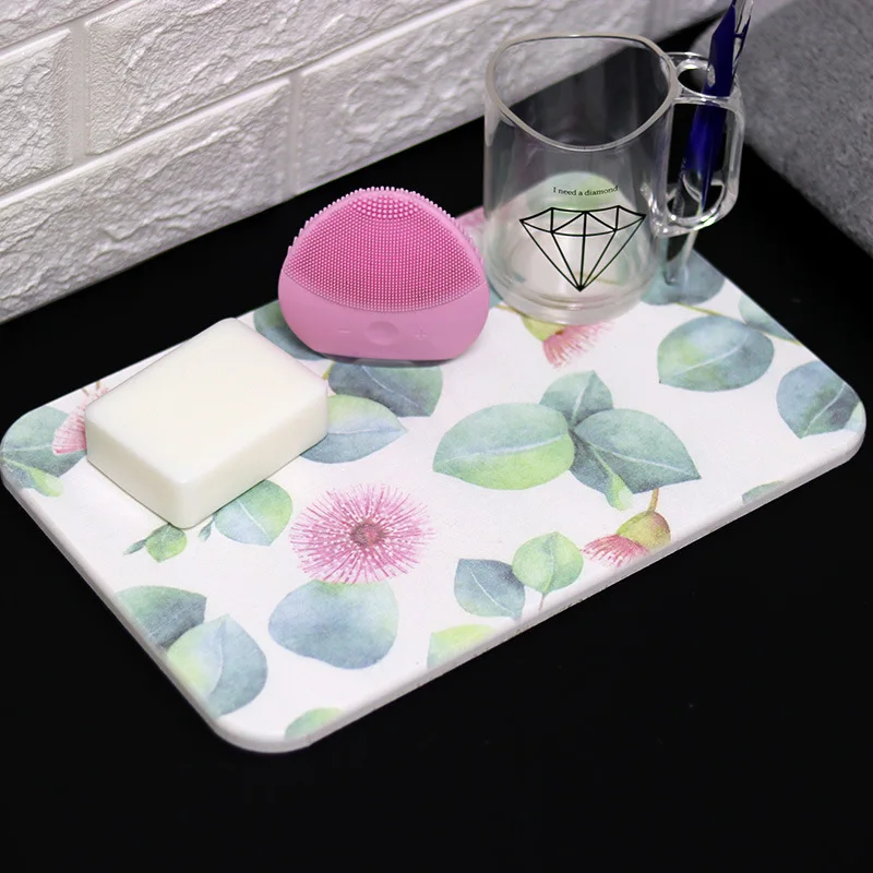 Диатомит кухня ванная комната Нескользящая термостойкая впитывающая посуда для