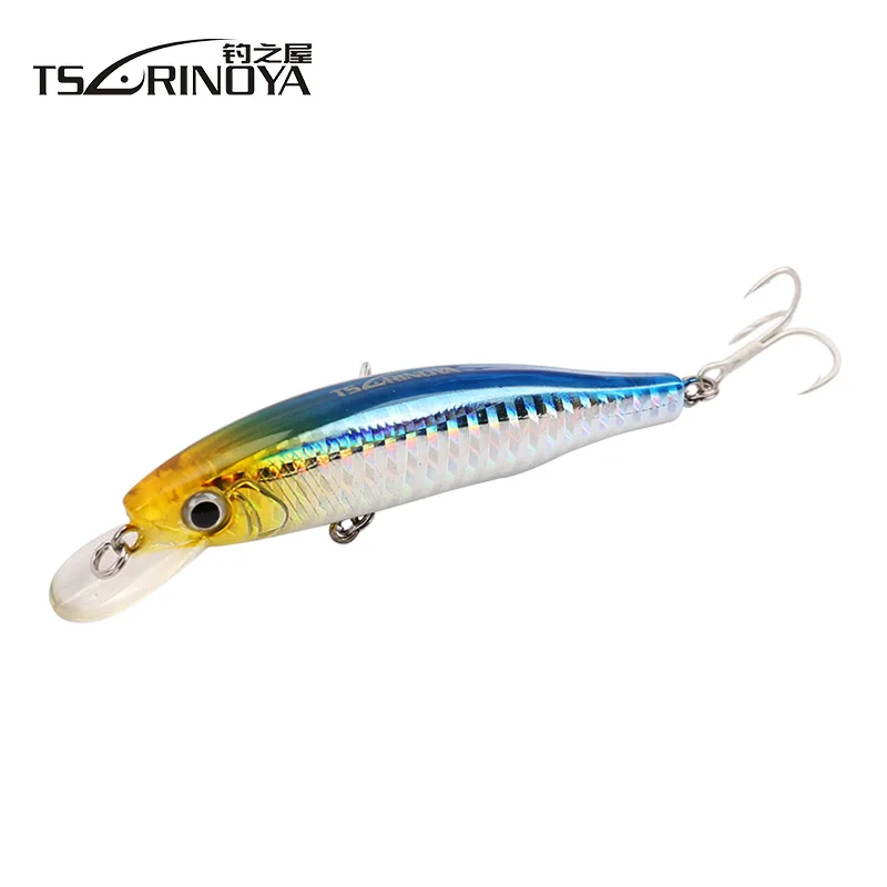 TSURINOYA погружающаяся Приманка Minnow 85mm14g Дайвинг 1 0 м тройной крючок длинное литье