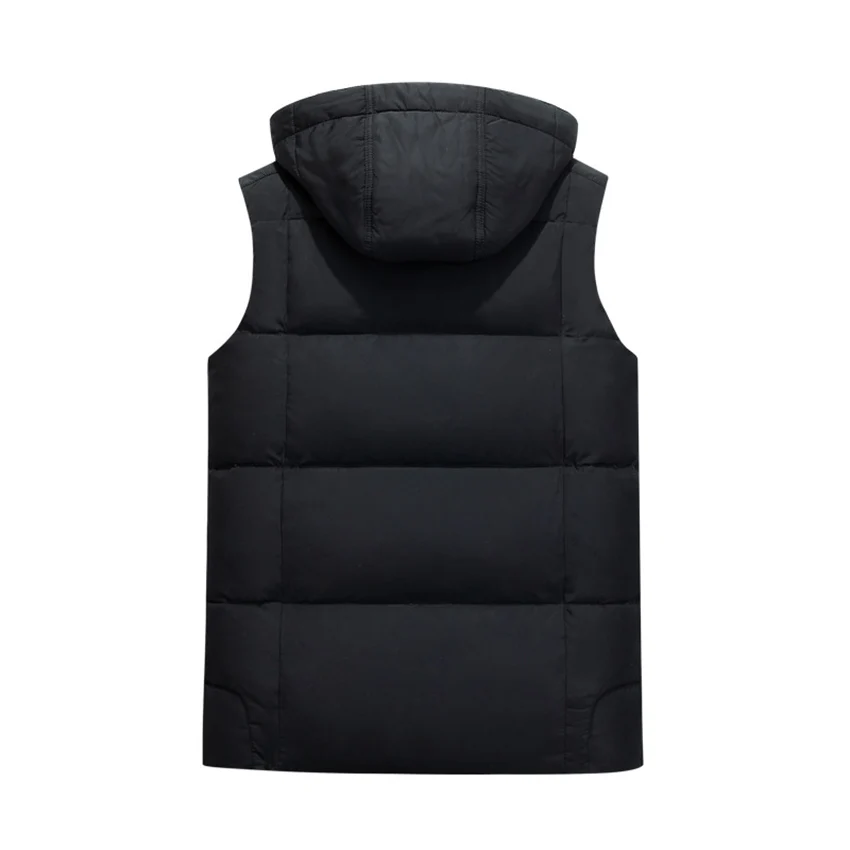 AFS JEEP 2016 Quality Branded Men's Winter Down Vests White Duck Padded Hooded Waistcoats Ultra Light Men L-5XL |