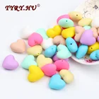 TYRY.HU не содержит Бисфенол А, силиконовые бусины россыпью, бриллианты 25 шт., пищевые силиконовые жевательные бусины для детей, прорезыватели для зубов, игрушки, ювелирные изделия