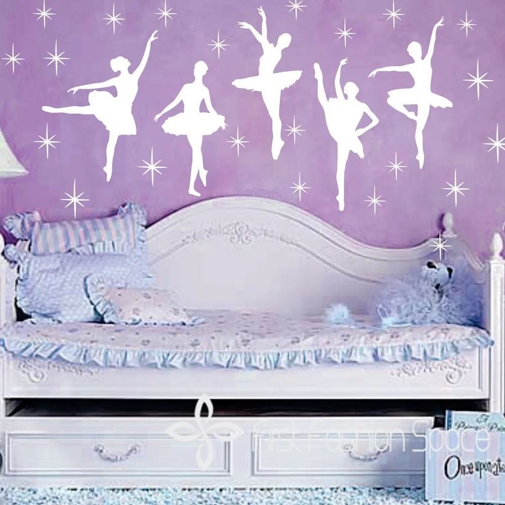 Новые балетные танцевальные балетки звезд пользовательские виниловые наклейки