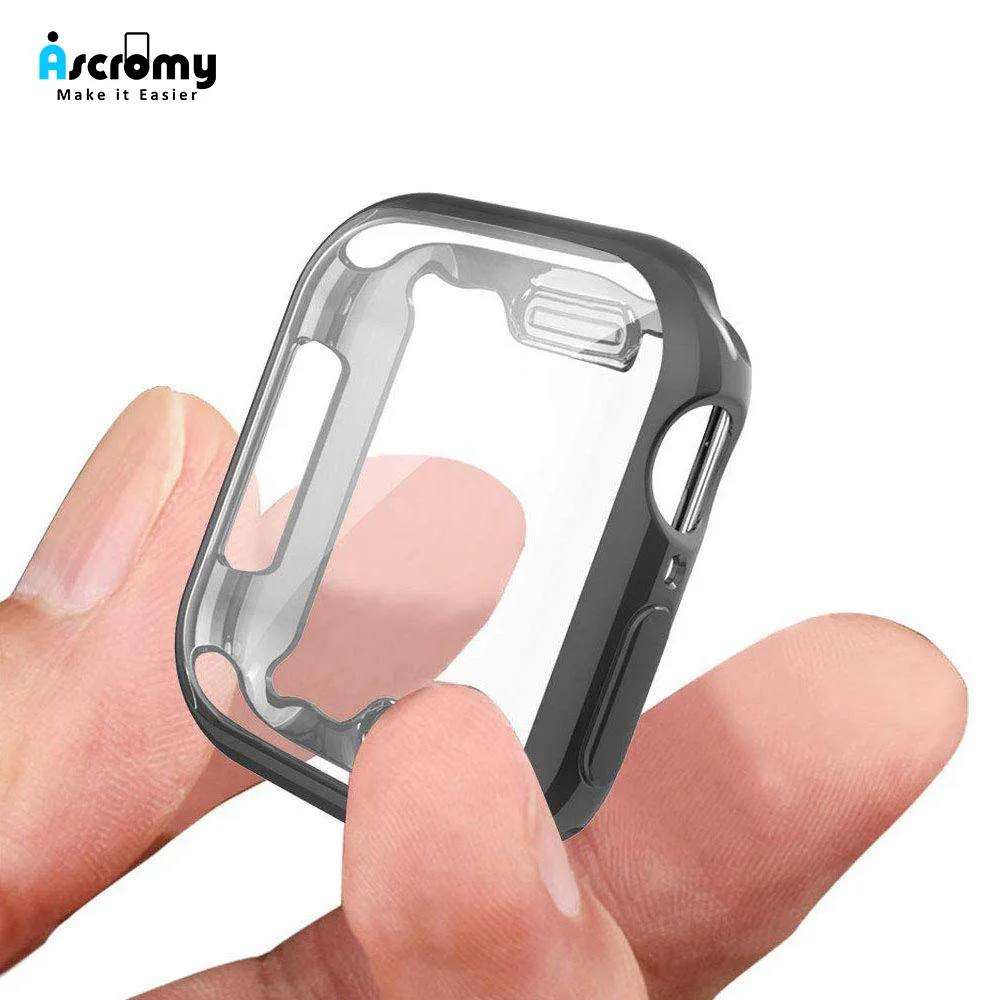 Чехол Ascromy для Apple Watch Series 4 40 мм 44 защита экрана мягкий ударопрочный чехол из ТПУ