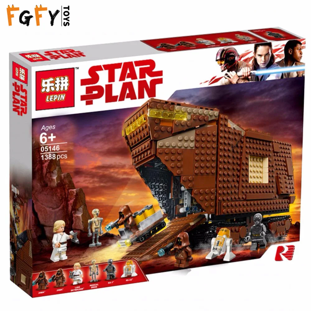 LEPINED 07156 Звездные войны серии Sandcrawler Совместимость Legoingly 75220 строительные блоки