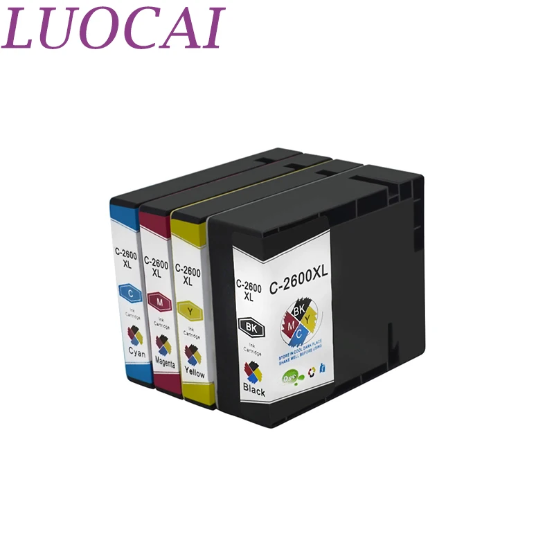 LuoCai 4 шт. картриджи для Canon PGI 2600XL PGI2600 pgi2600 pgi 2600 MAXIFY IB4060 MB5060 MB5360|Чернильные