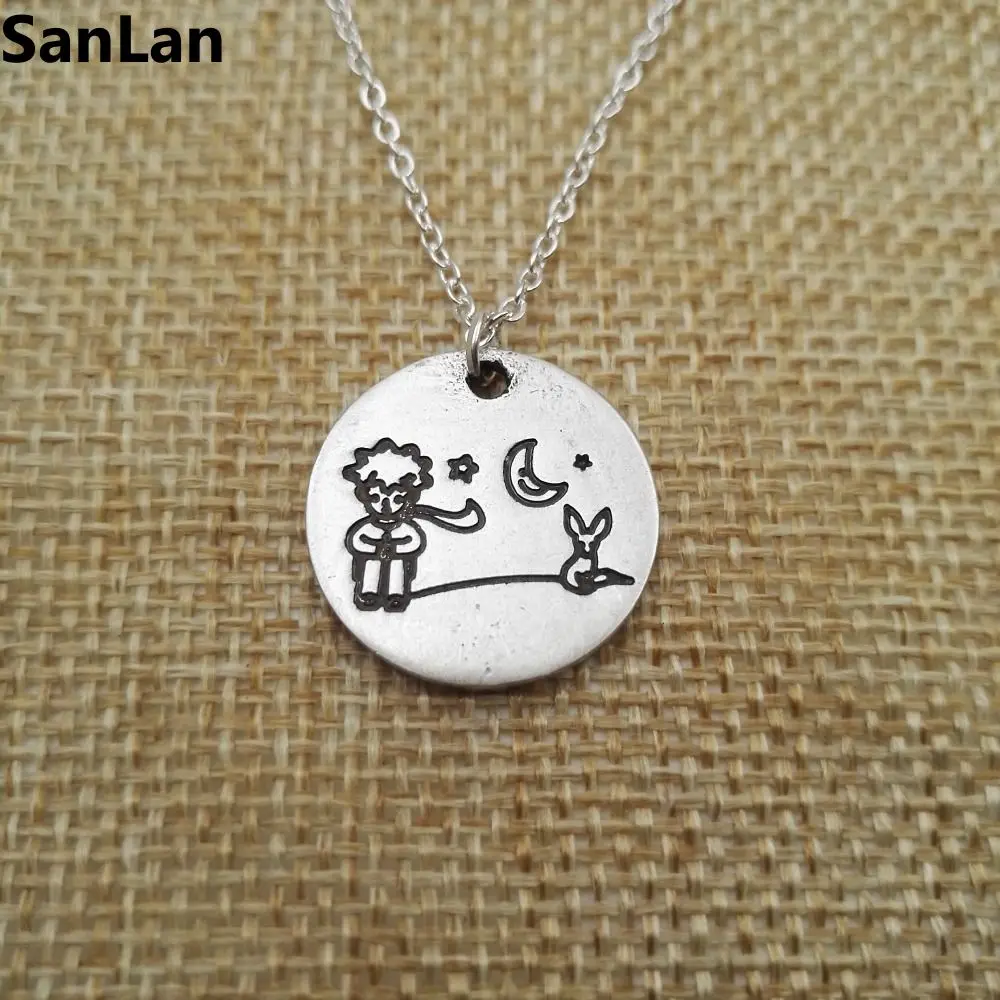 10 шт. Новое поступление Маленький принц ожерелье в виде лисьей мордочки под луной прекрасный подарок для