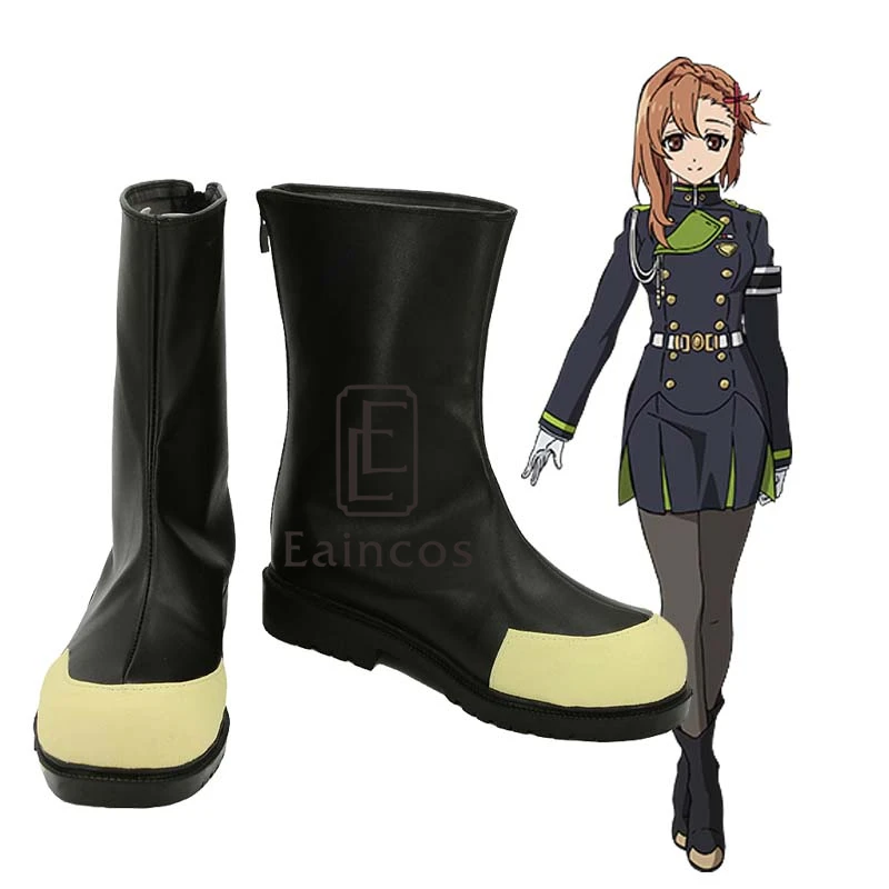 

Anime Seraph of the End Sayuri Hanayori Cosplay Shoes Short Boots Custom Made