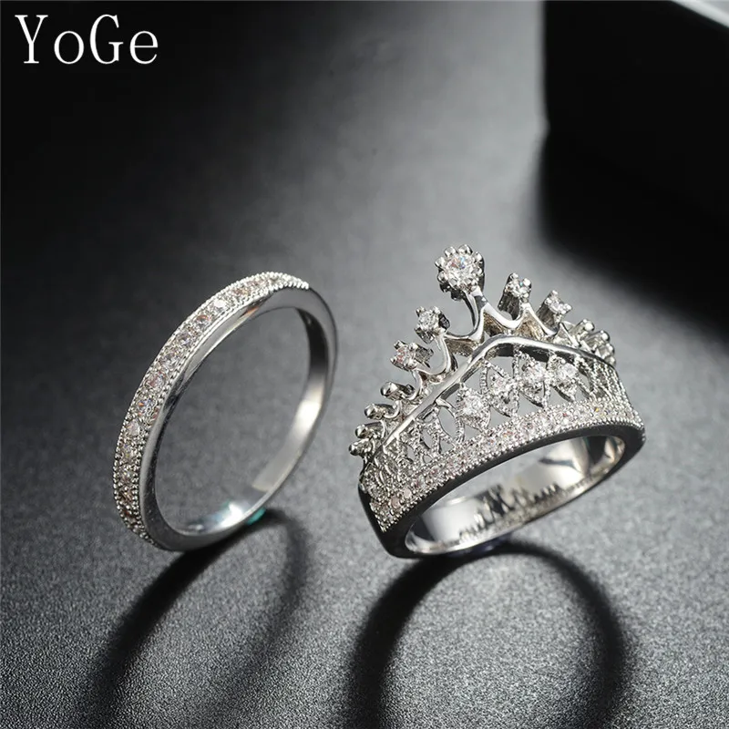 YoGe свадебные и вечерние ювелирные изделия для женщин R3425 изысканный AAA CZ кольцо