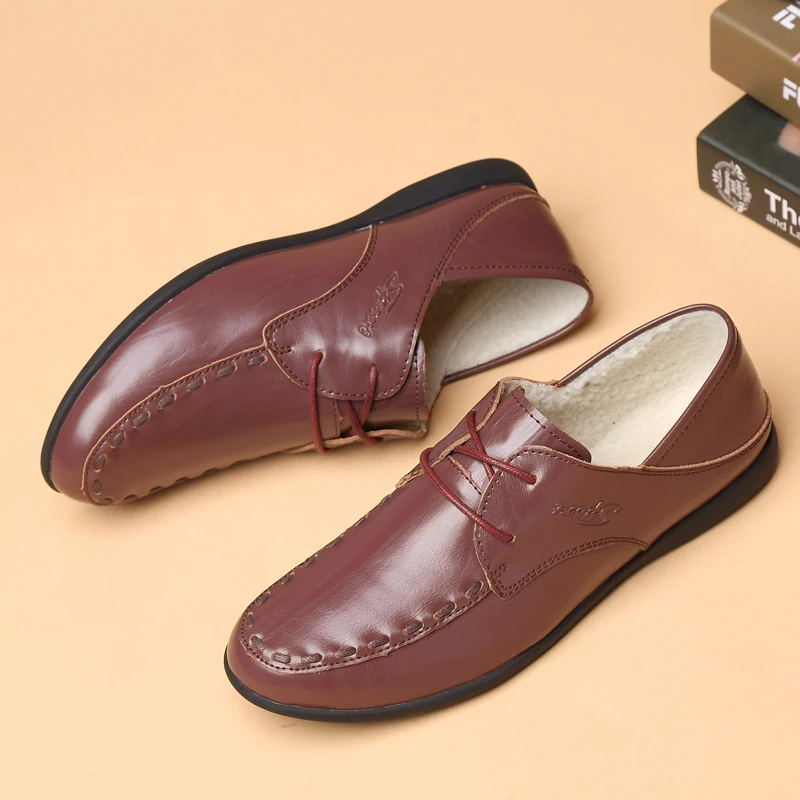 Мужские лоферы из коровьей кожи повседневная Брендовая обувь топ-сайдеры