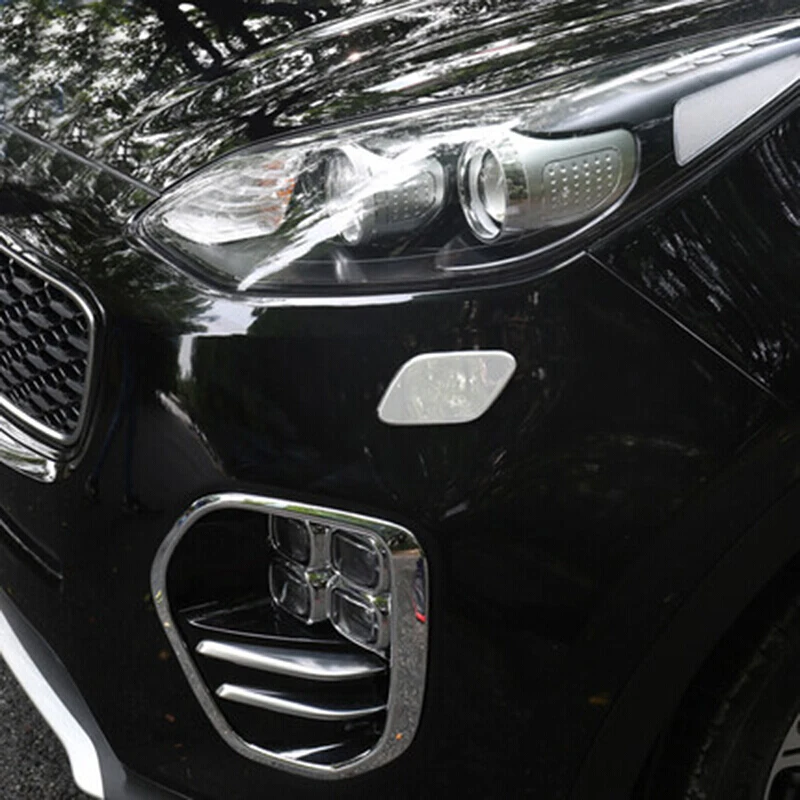 Для KIA Sportage KX5 4QL ABS Хромированная Автомобильная накладка на переднюю головку, накладки, аксессуары для стайлинга автомобилей, 2 шт