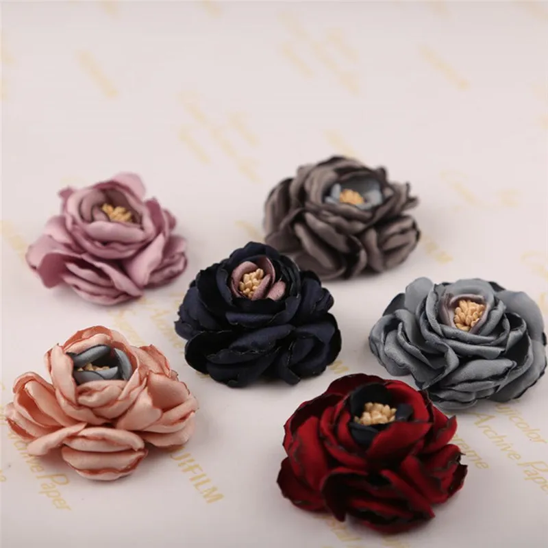 10 шт. атласная Пряжа Цветочные нашивки Пришивание аппликация платье Купальник