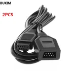 Буким2 шт. 9-контактный 1,8 м6 футов Удлинительный кабель для Sega Genesis 2 ручки контроллеров