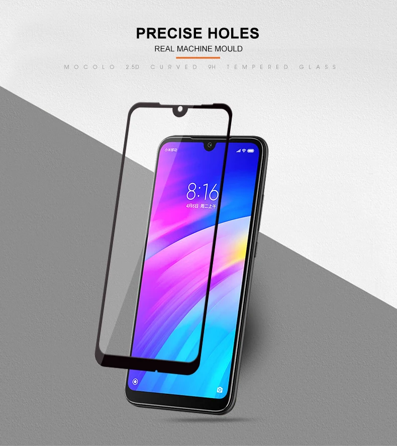 Для Xiaomi Redmi 7 Защита экрана Mocolo полное покрытие Полный клей 9H Закаленное стекло пленка для Redmi 7 протектор экрана