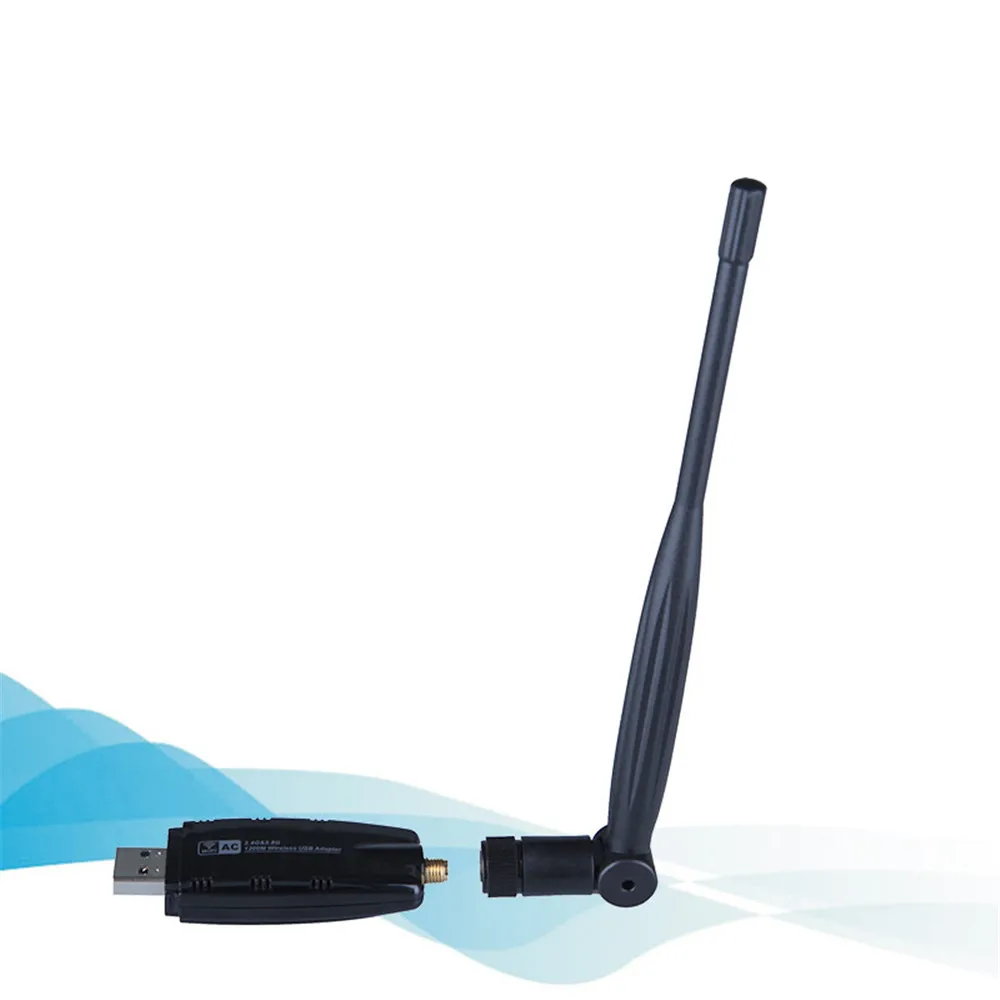 KuWFi 1200 Мбит/с двухдиапазонный USB 3 0 WiFi ключ беспроводной WIFI адаптер 2 4 ГГц 5 сетевая
