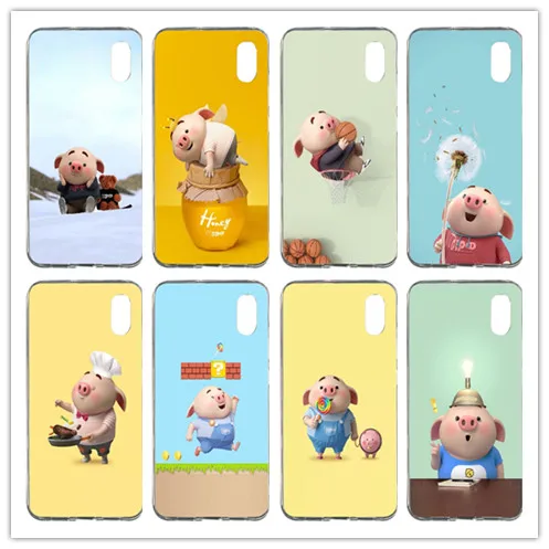 Милый мультфильм свинья чехол для телефона Xiaomi redmi 4A 4X4 pro 5 5A 6A 6X6 Note 2 3 4X5 6 из мягкой