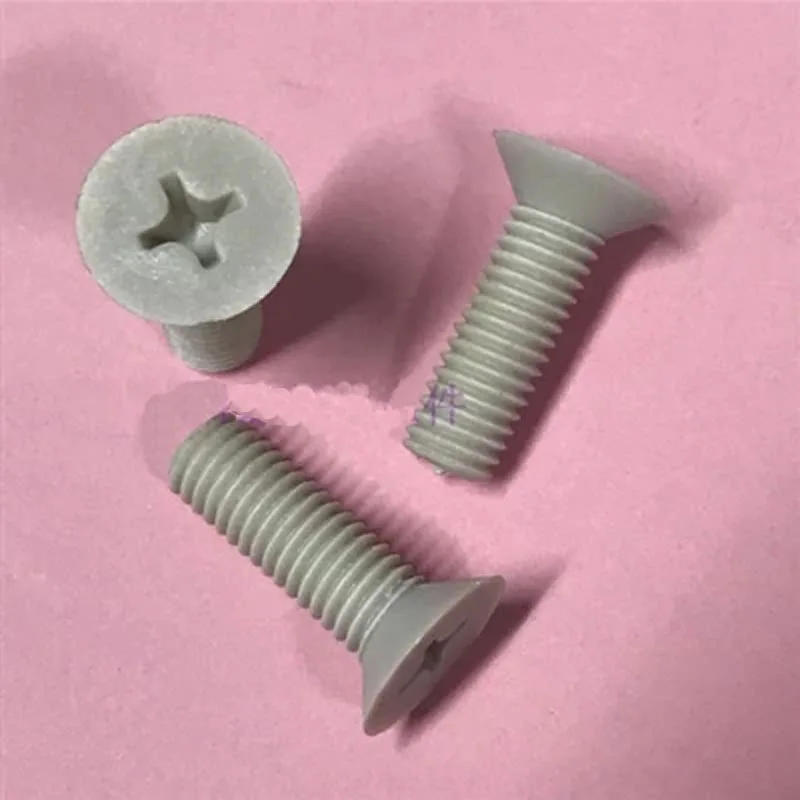 

3pcs M8 PPS material Cross countersunk head plastic screws Flat heads Phillips screw Polyphenylene sulfide bolt 16-25mm Length