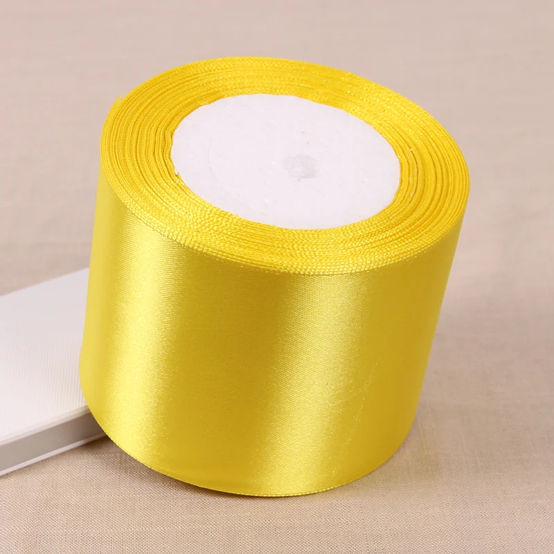 25 ярдов/партия шелковая атласная лента желтого цвета|25 yard|satin ribbon weddingsilk satin |