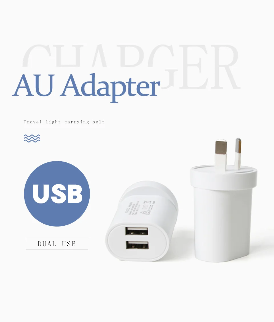 1 шт. AU адаптер Plug 5V2. 4A зарядное устройство для мобильного телефона Dual USB интерфейс AC/DC путешествия в Австралия Новая Зеландия