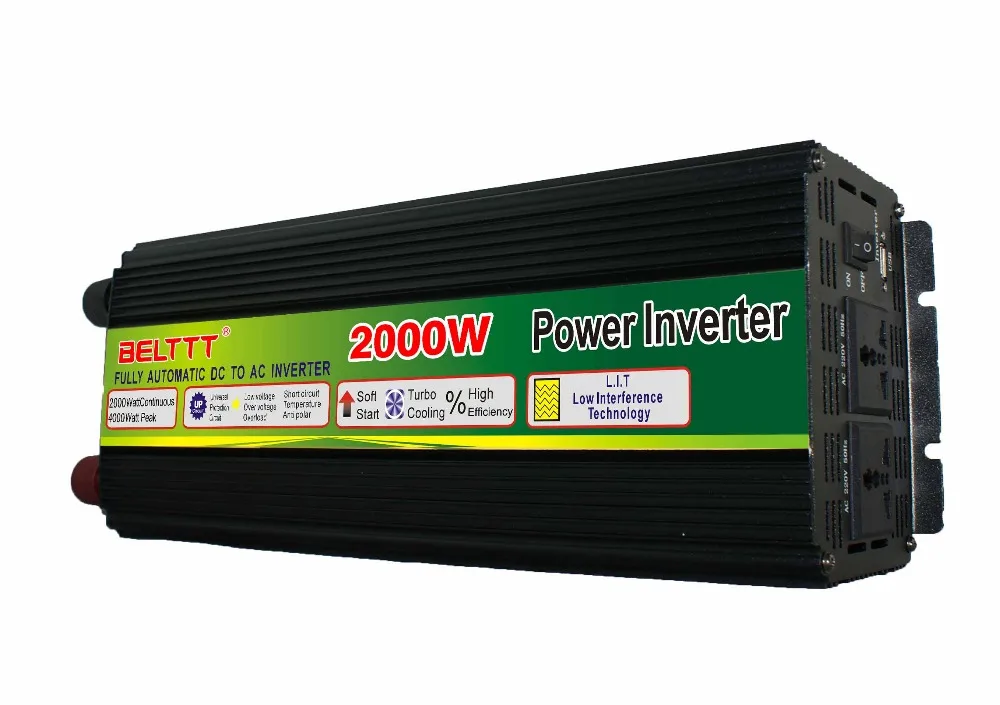 Солнечный инвертор 2000 Вт 12 вольт постоянного тока 220 переменного тока|inverter