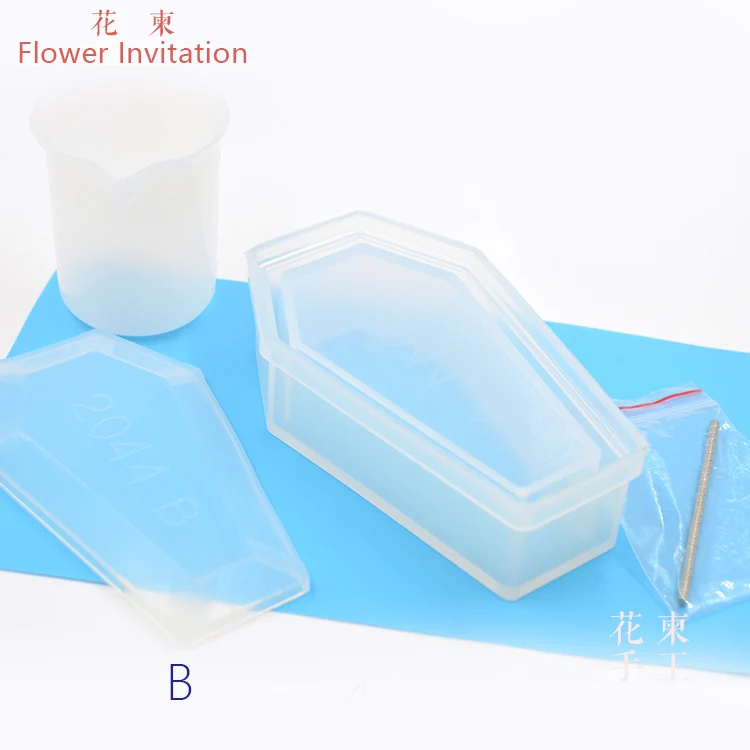 Прозрачная силиконовая форма ручной работы в виде цветочного приглашения