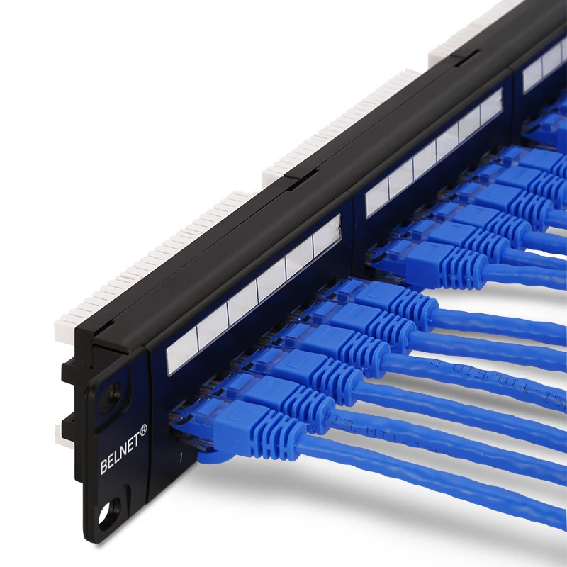 BELNET 24 порта RJ45 CAT6 Патч панель 1U 19 &quotдюймовый UTP unshield металлический Gig ethernet LAN
